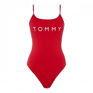 Tommy Bodywear Logo Swimsuit - 611 TANGO RED