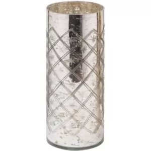 The Noel Collection Foil Vase (One Size) (Silver) - Silver