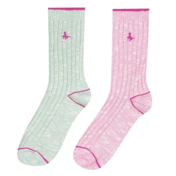 Jack Wills Partly Twist Multipack Boot Socks 2 Pack - Mint