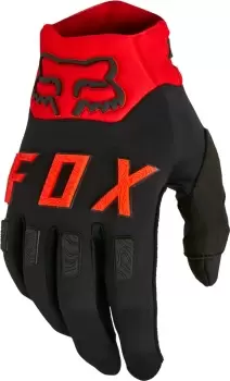 FOX Legion Water Motocross Gloves, black-red, Size L, black-red, Size L