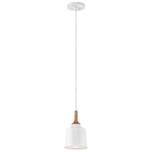 1 Light Mini Dome Ceiling Pendant Light White, E27