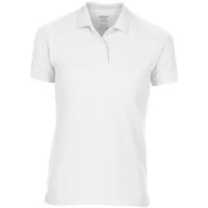 Gildan DryBlend Ladies Sport Double Pique Polo Shirt (S) (White)