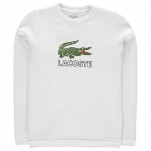 Lacoste Junior Boys Sport Logo Crew Sweatshirt - Blanc