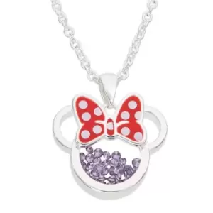 Disney Minnie Mouse Floating Birthstone Necklace