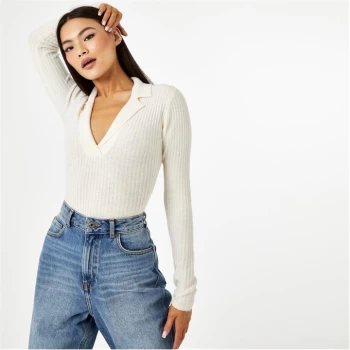 Jack Wills Knitted Polo Bodysuit - Cream