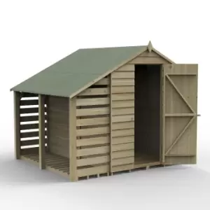 Forest Garden Shed 7X5 Ft Apex Overlap Shed With Floor - Assembly Service Included