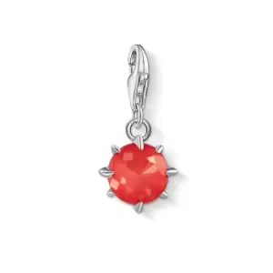 THOMAS SABO Silver Coral July Birthstone Charm