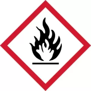 GHS Flammable Symbol Label - SAV (100 x 100mm)