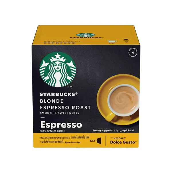 Starbucks Dolce Gusto Blonde Espresso Roast Coffee 12 Pods