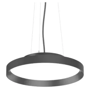 Ideal Lux Lighting - Ideal Lux fly 45cm Integrated LED Pendant Ceiling Light Black, 4000K, IP40