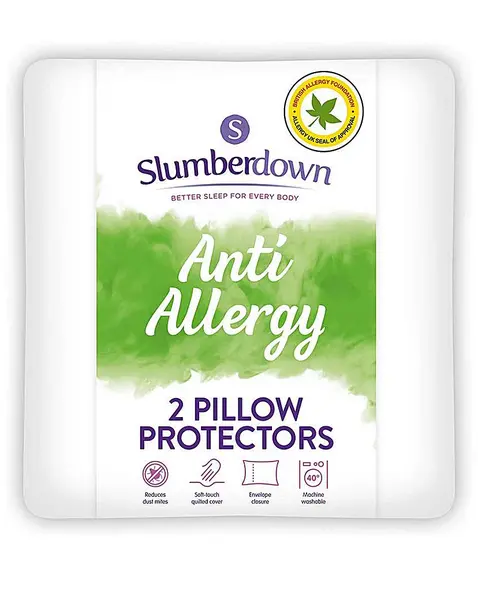 Anti-Allergy Pillow Protectors White PACK 2 AA18001