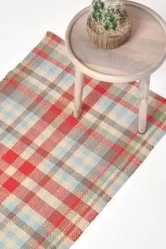 Ramsay Handwoven Tartan Cotton Hall Runner, 66 x 200 cm