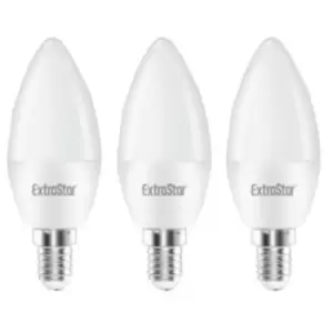 5W LED Candle Bulb E14,6500K, Daylight (Pack of 3)