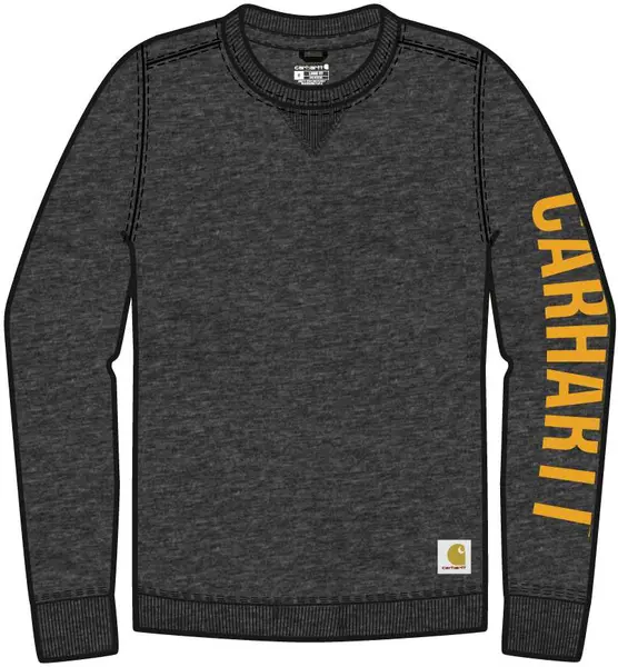 Carhartt Crewneck Graphic Logo Pullover, grey, Size L