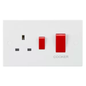 KnightsBridge 45A DP Cooker Switch and 13A Socket