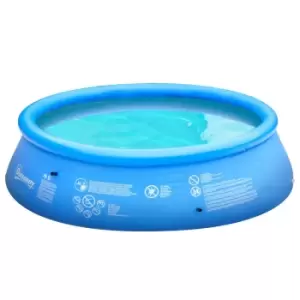 Outsunny 274cm x 76cm Inflatable Family-Sized Swimming Pool - Blue