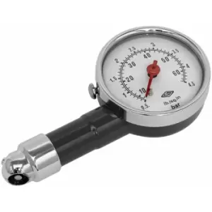 TST/PG97 Tyre Pressure Gauge Dial Type 0-4.5bar(0-60psi) - Sealey