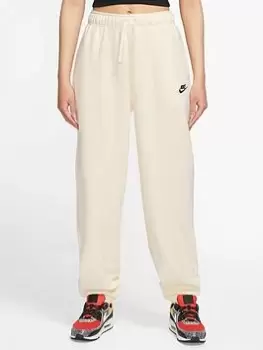 Nike Nsw Club Fleece Mid Rise Oversized Joggers - Cream