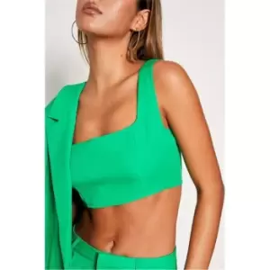 I Saw It First Green Woven Tailored Crop Top - Green