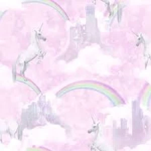 Holden Decor Pink I Believe In Unicorns Wallpaper