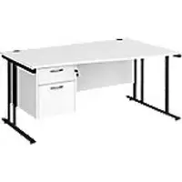 Dams International Wave Desk MC16WRP2KWH 1,600 x 725 x 800 - 990 mm