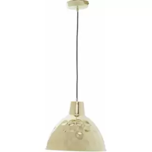 Premier Housewares Ceiling Lights White Finish White Round Hammered Pattern Shape Pendant Light Antique Ceiling Lighting Contemporary Pendant Hanging