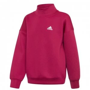 adidas Girls Warm A.R. Sweat Track Top Hoodie - Power Berry