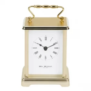 WILLIAM WIDDOP Gold Carriage Clock