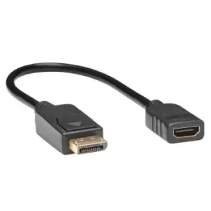 Tripp Lite P136-001 DisplayPort to HDMI Video Adapter Video Converter (M/F) HDCP Black 1 ft.