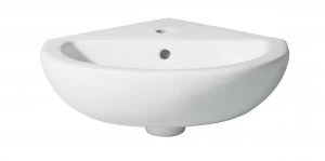 Wickes Corner Basin with Single Tap Hole - 450mm