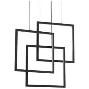 Ideal Lux LED Decorative Integrated Pendant Light Black, 83000K