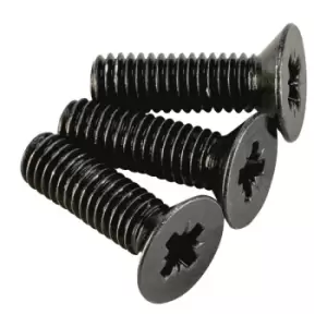 Tuk Kadscrf Screw, M3, Round/flat Head, Black, Pk50