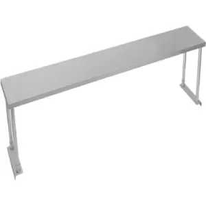 Single Tier Shelving for 5ft Catering Prep Table Commercial - Silver