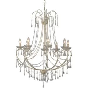 Romance 8 Light Multi Arm Chandeliers Cream