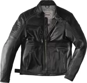 Spidi Clubber Motorcycle Leather Jacket, black, Size 52, black, Size 52