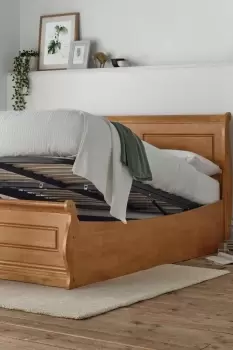 Marseille New Oak Wooden Ottoman Storage Bed Frame