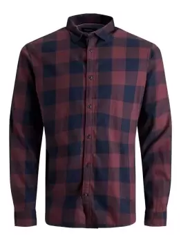 JACK & JONES Checked Plus Size Shirt Men Red