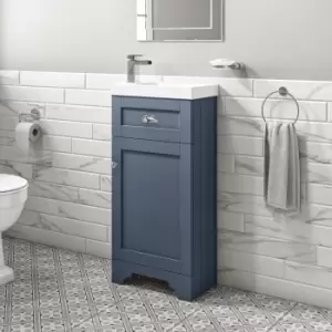 400mm Blue Cloakroom Vanity Unit with Basin - Baxenden