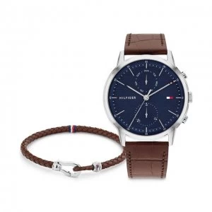 Tommy Hilfiger Blue And Brown 'Gift Set' Fashion Watch - 2770095 - multicoloured