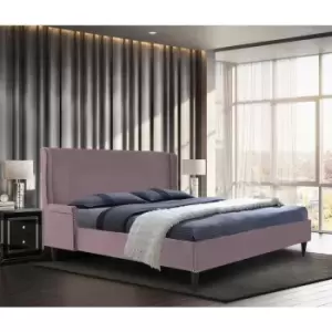 Envisage Trade - Shanaya Upholstered Beds - Plush Velvet, Small Double Size Frame, Pink - Pink