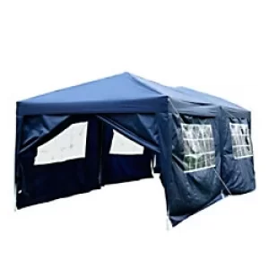 OutSunny Foldable Gazebo Blue 2550 x 2970 x 5910 mm