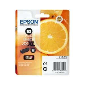 Epson Oranges 33XL Photo Black Ink Cartridge