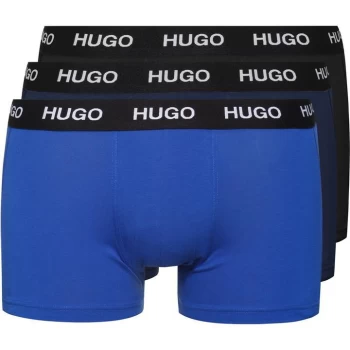 Hugo Boss 3 Pack Trunks Black/Navy/Blue Size L Men