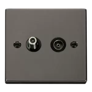 Click Scolmore Deco 1 Gang Non-Isolated Satellite Socket - VPBN157BK