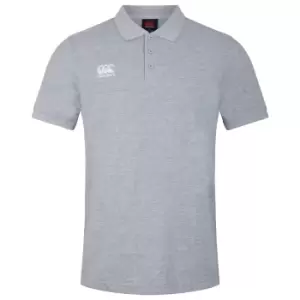 Canterbury Mens Waimak Short Sleeve Pique Polo Shirt (XL) (Grey Marl)