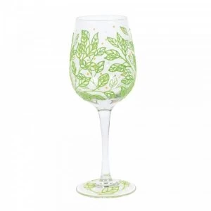 Spring Leaves Wine Glass