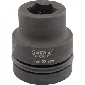 Draper Expert 1" Drive Hexagon Impact Socket Metric 1" 22mm