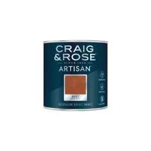 Craig & Rose Artisan Rust Textured Effect Matt Topcoat Special Effect Paint, 2.5L