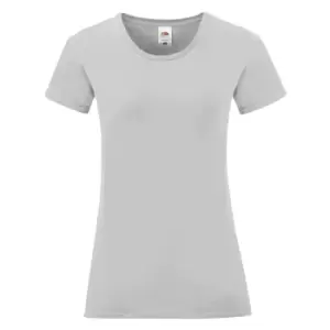 Fruit Of The Loom Womens/Ladies Iconic T-Shirt (XXL) (Zinc)