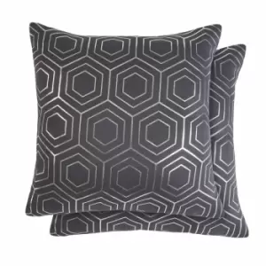 Emma Barclay Hartford - Cushion (pair) Cover In Charcoal